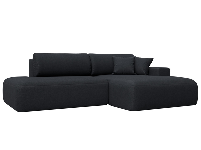 Диван угловой Лига-036 НПБ Модерн правый угол, Замша, JOLY 16 темно-серый