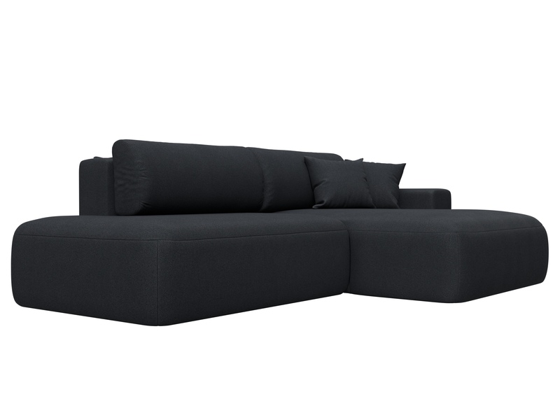 Диван угловой Лига-036 НПБ Модерн правый угол, Замша, JOLY 16 темно-серый