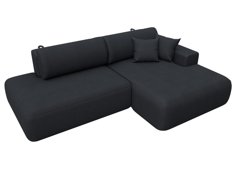 Диван угловой Лига-036 НПБ Модерн правый угол, Замша, JOLY 16 темно-серый