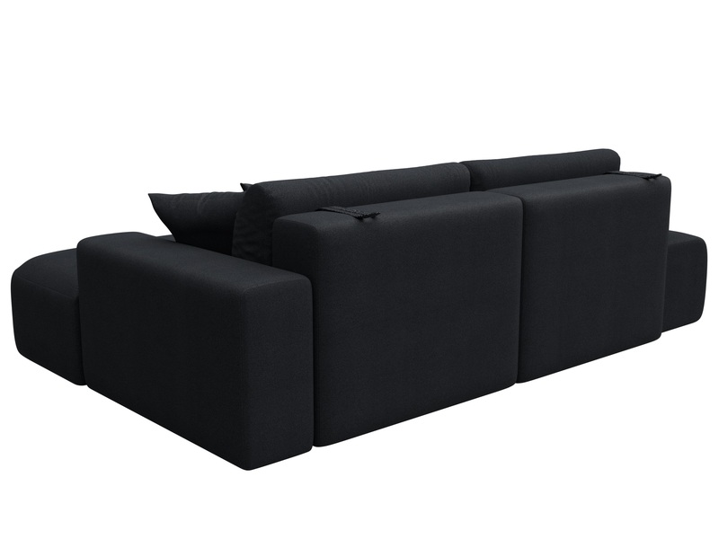 Диван угловой Лига-036 НПБ Модерн правый угол, Замша, JOLY 16 темно-серый