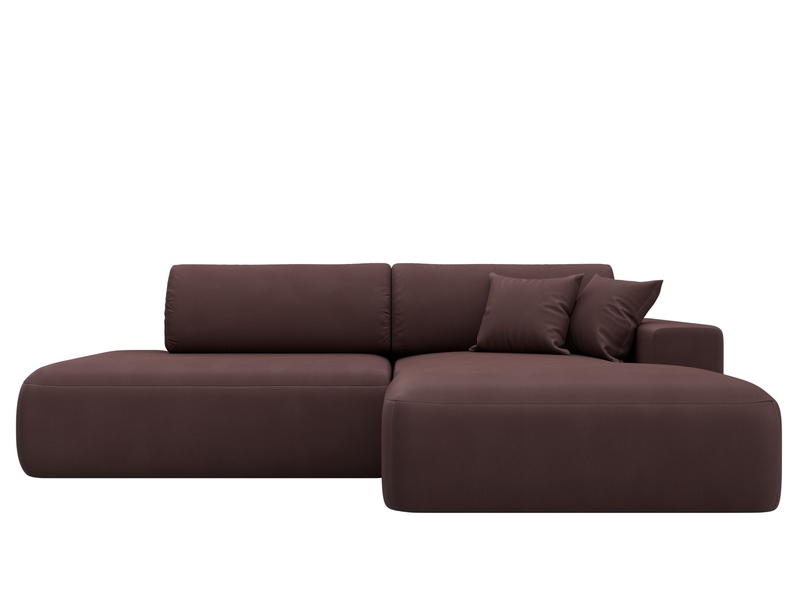 Диван угловой Лига-036 НПБ Модерн правый угол, Замша, JOLY 09 бордовый