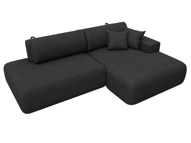 Диван угловой Лига-036 НПБ Модерн правый угол, Замша, JOLY 08 коричневый