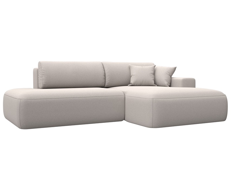 Диван угловой Лига-036 НПБ Модерн правый угол, Замша, JOLY 05 бежевый