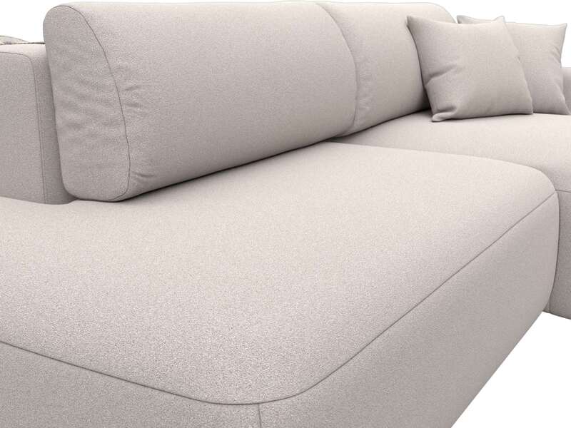 Диван угловой Лига-036 НПБ Модерн правый угол, Замша, JOLY 05 бежевый