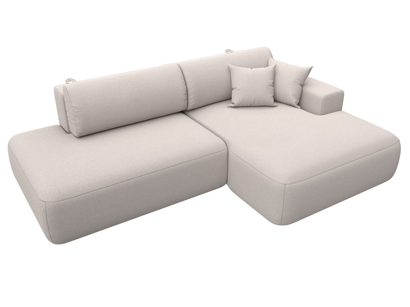 Диван угловой Лига-036 НПБ Модерн правый угол, Замша, JOLY 05 бежевый