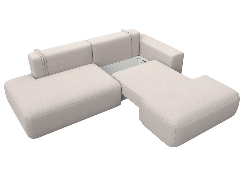 Диван угловой Лига-036 НПБ Модерн правый угол, Замша, JOLY 05 бежевый