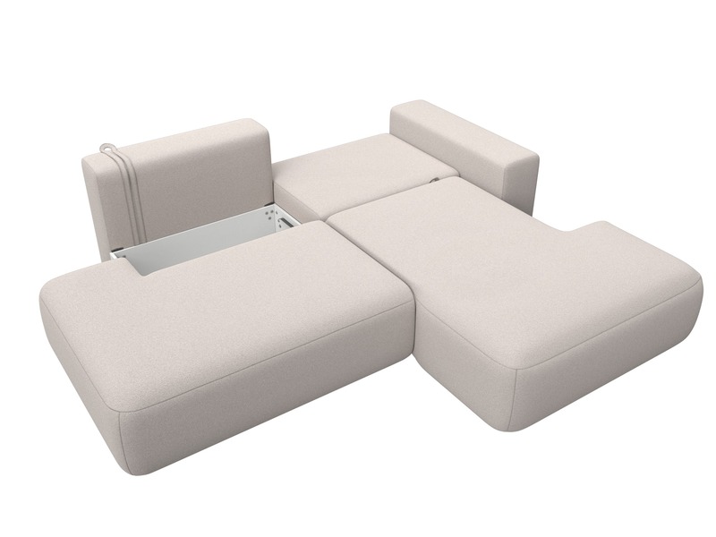 Диван угловой Лига-036 НПБ Модерн правый угол, Замша, JOLY 05 бежевый