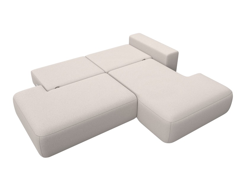 Диван угловой Лига-036 НПБ Модерн правый угол, Замша, JOLY 05 бежевый