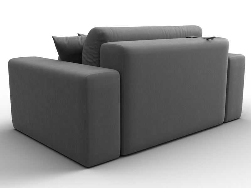 Кресло Лига-036 НПБ, Замша, JOLY 13 серый