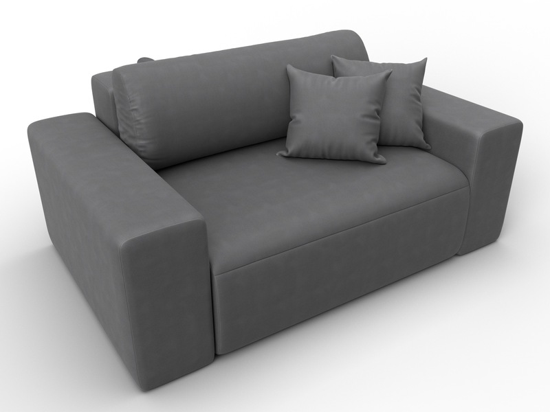 Кресло Лига-036 НПБ, Замша, JOLY 13 серый