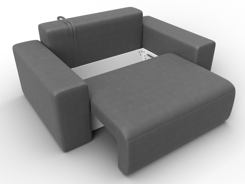 Кресло Лига-036 НПБ, Замша, JOLY 13 серый