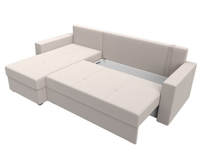 Диван угловой Верона Лайт левый угол, Замша, JOLY 05 бежевый