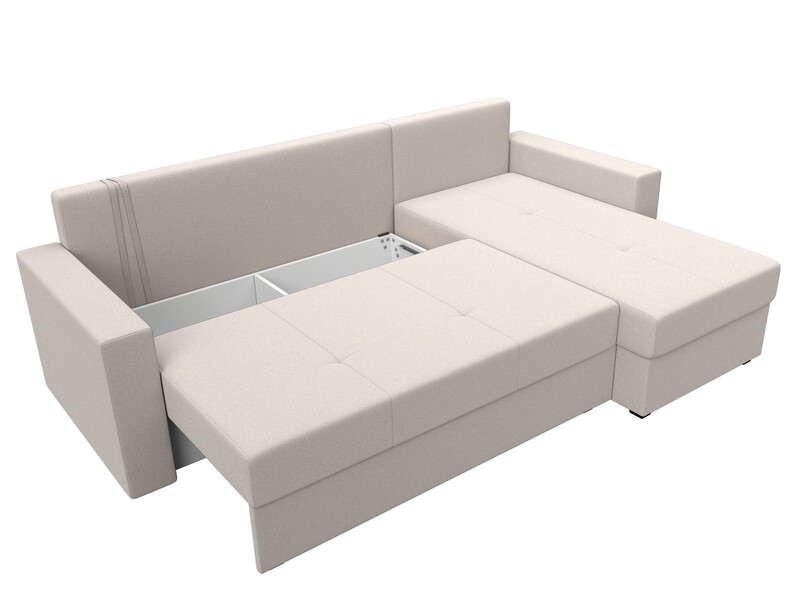 Диван угловой Верона Лайт правый угол, Замша, JOLY 05 бежевый