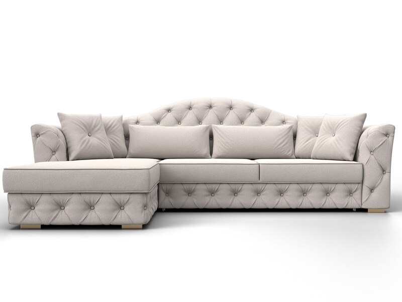 Диван угловой Артис левый угол, Замша, JOLY 05 бежевый