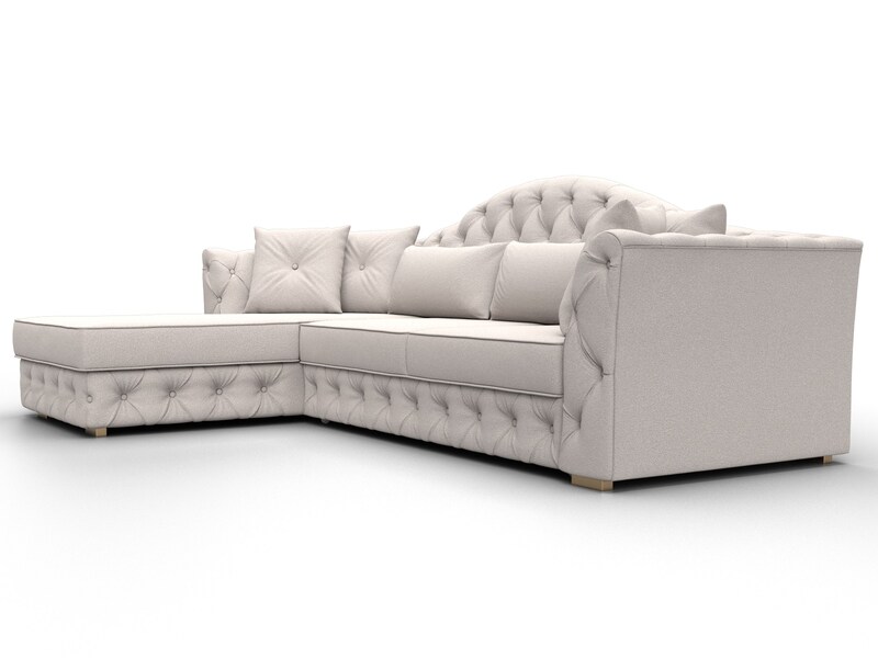 Диван угловой Артис левый угол, Замша, JOLY 05 бежевый