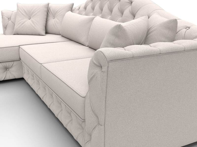 Диван угловой Артис левый угол, Замша, JOLY 05 бежевый