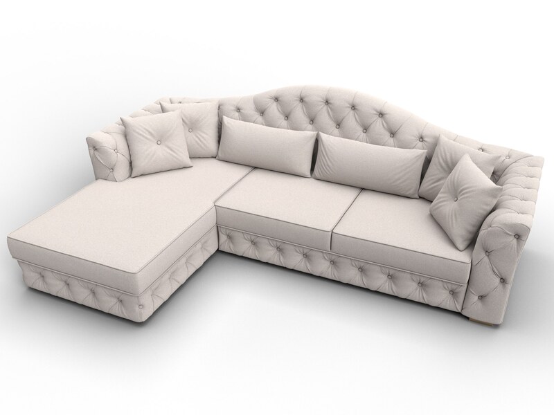 Диван угловой Артис левый угол, Замша, JOLY 05 бежевый