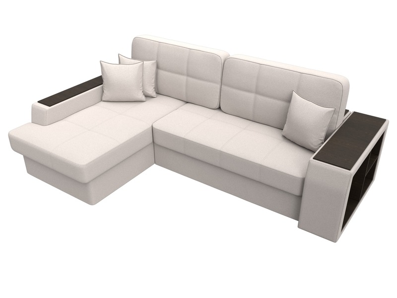 Диван угловой Брюссель левый угол, Замша, JOLY 05 бежевый