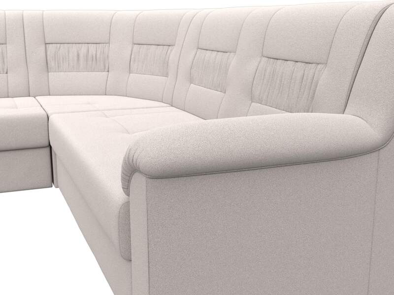 Диван угловой Карелия левый угол, Замша, JOLY 05 бежевый