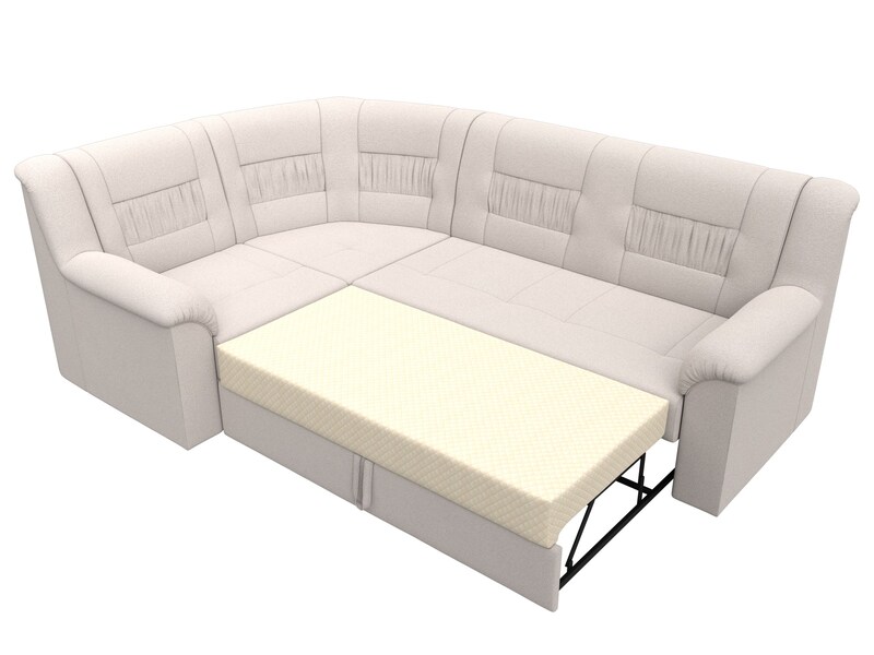 Диван угловой Карелия левый угол, Замша, JOLY 05 бежевый