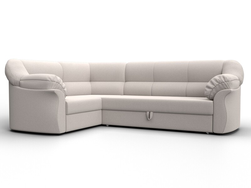 Диван угловой Карнелла левый угол, Замша, JOLY 05 бежевый