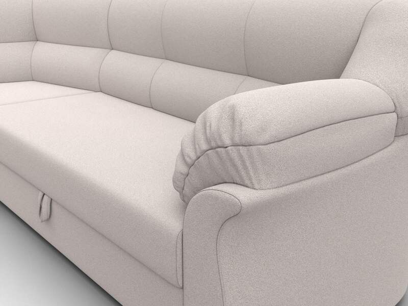 Диван угловой Карнелла левый угол, Замша, JOLY 05 бежевый