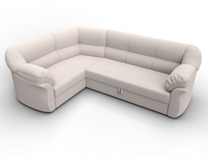 Диван угловой Карнелла левый угол, Замша, JOLY 05 бежевый