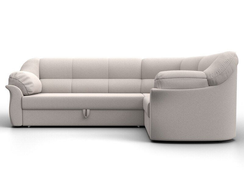 Диван угловой Карнелла правый угол, Замша, JOLY 05 бежевый