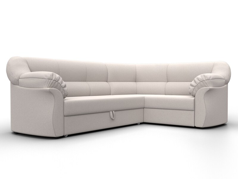 Диван угловой Карнелла правый угол, Замша, JOLY 05 бежевый