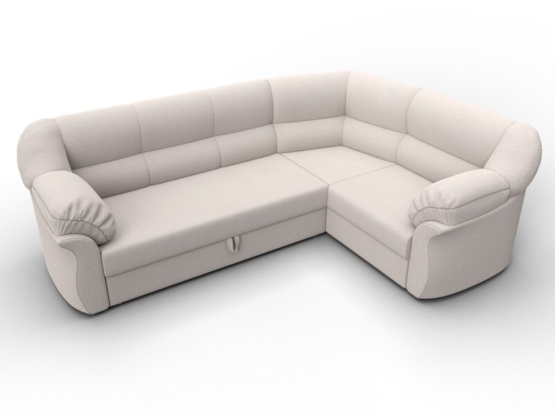 Диван угловой Карнелла правый угол, Замша, JOLY 05 бежевый