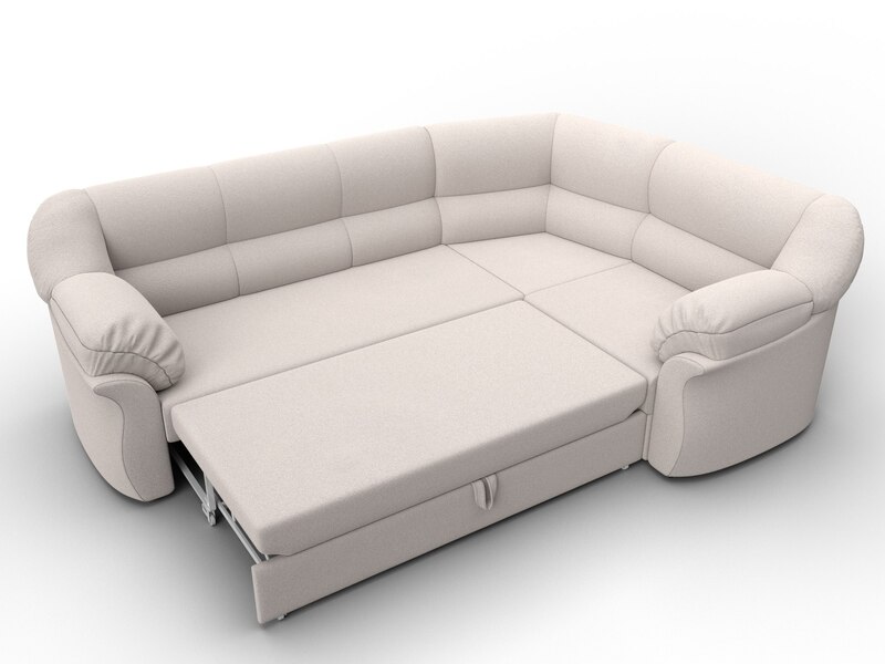 Диван угловой Карнелла правый угол, Замша, JOLY 05 бежевый