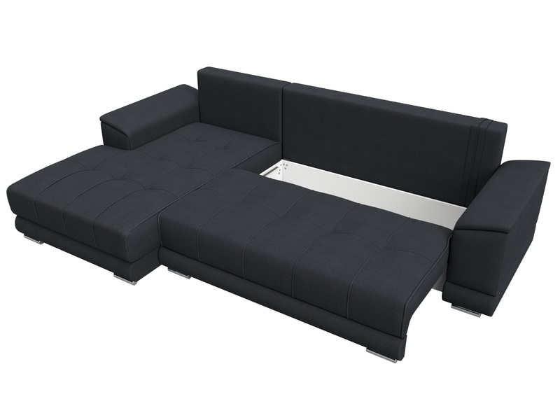 Диван угловой НордСтар левый угол, Замша, JOLY 16 темно-серый