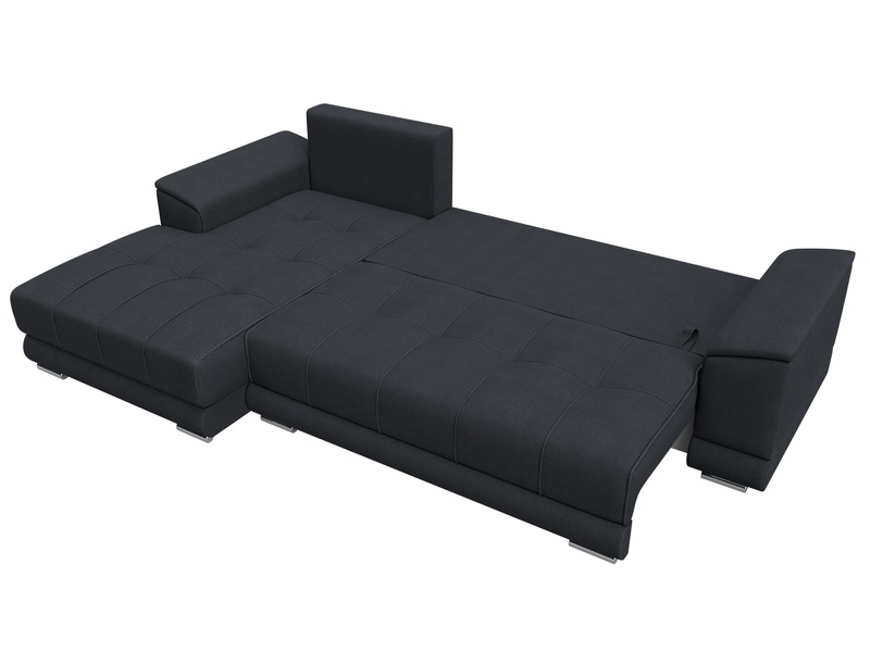 Диван угловой НордСтар левый угол, Замша, JOLY 16 темно-серый