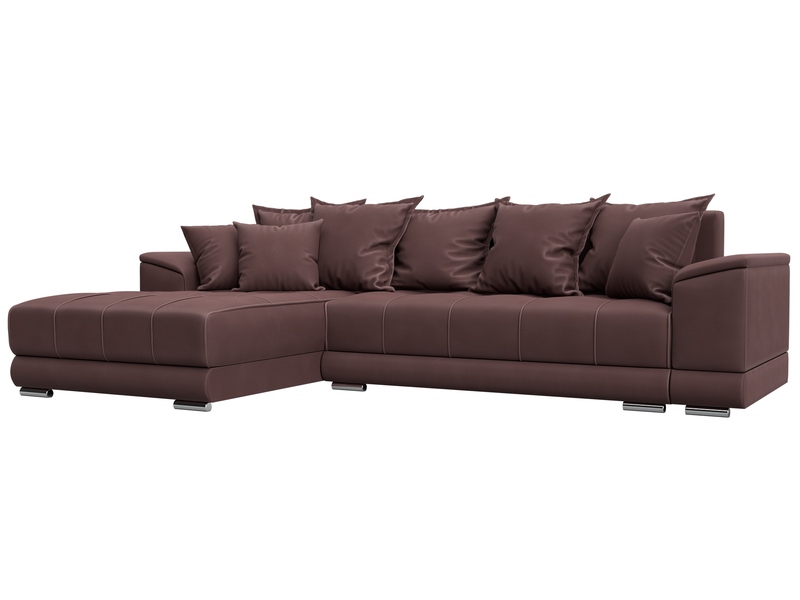 Диван угловой НордСтар левый угол, Замша, JOLY 09 бордовый