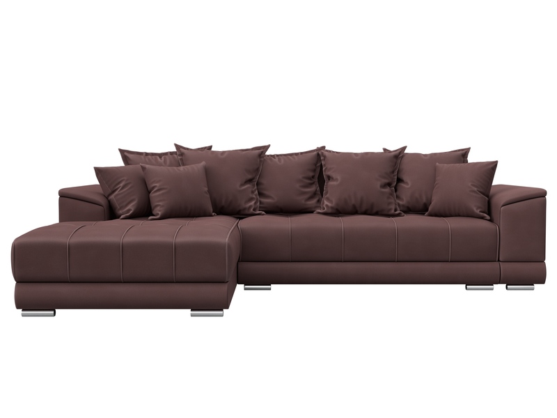Диван угловой НордСтар левый угол, Замша, JOLY 09 бордовый