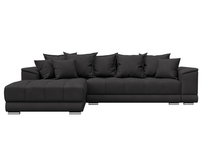 Диван угловой НордСтар левый угол, Замша, JOLY 08 коричневый