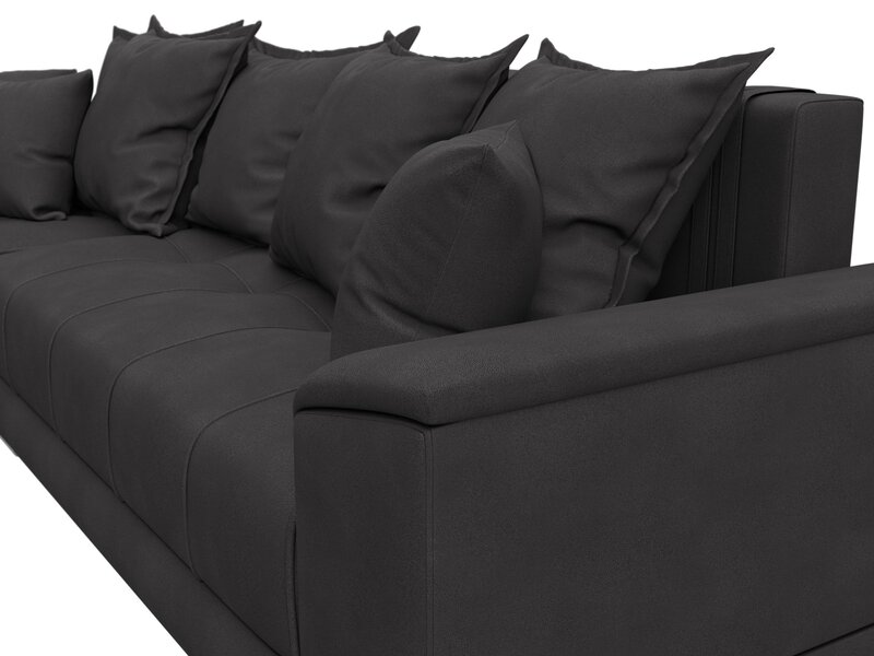 Диван угловой НордСтар левый угол, Замша, JOLY 08 коричневый