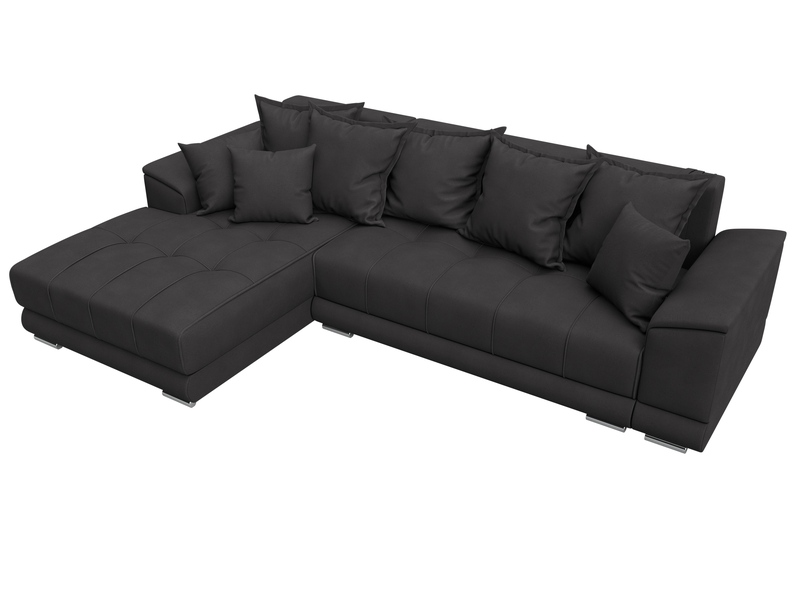 Диван угловой НордСтар левый угол, Замша, JOLY 08 коричневый