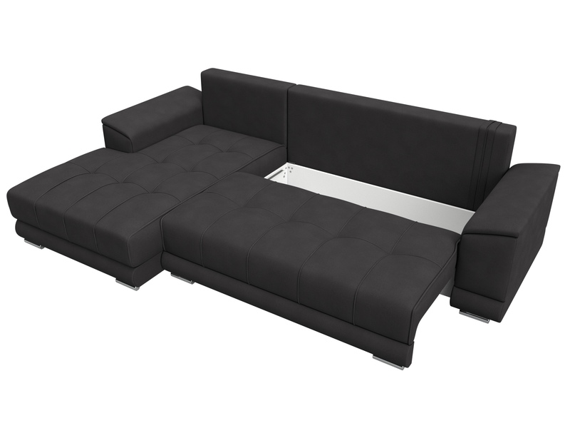 Диван угловой НордСтар левый угол, Замша, JOLY 08 коричневый