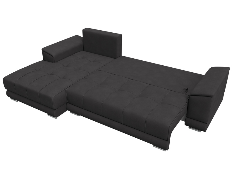 Диван угловой НордСтар левый угол, Замша, JOLY 08 коричневый