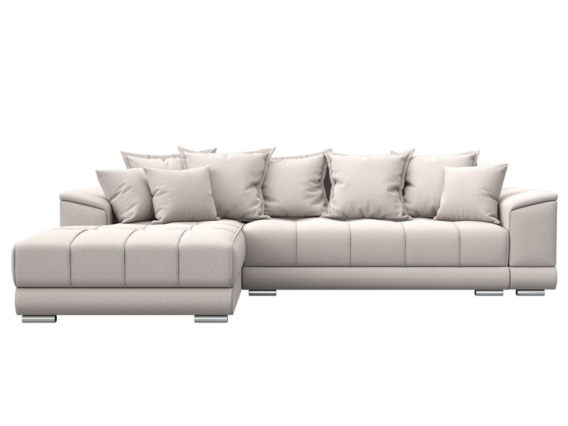 Диван угловой НордСтар левый угол, Замша, JOLY 05 бежевый