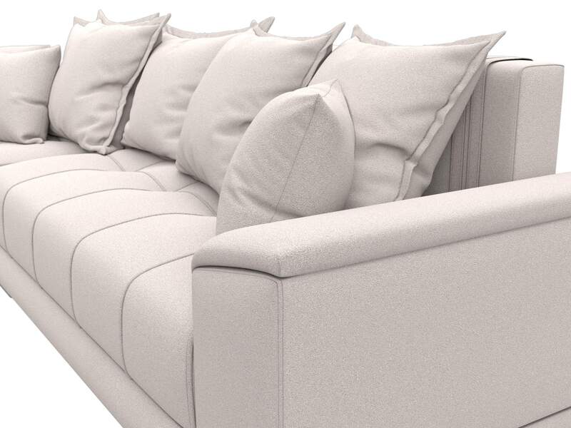 Диван угловой НордСтар левый угол, Замша, JOLY 05 бежевый