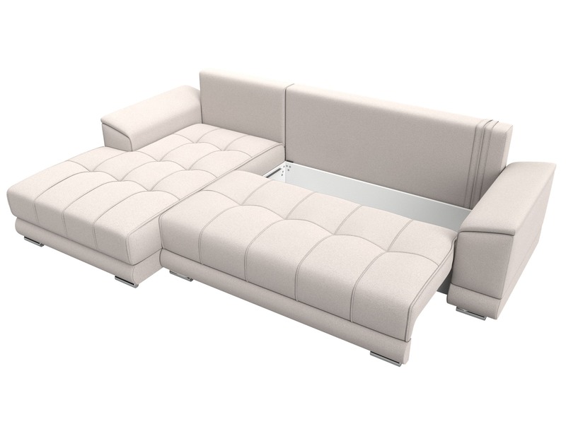 Диван угловой НордСтар левый угол, Замша, JOLY 05 бежевый