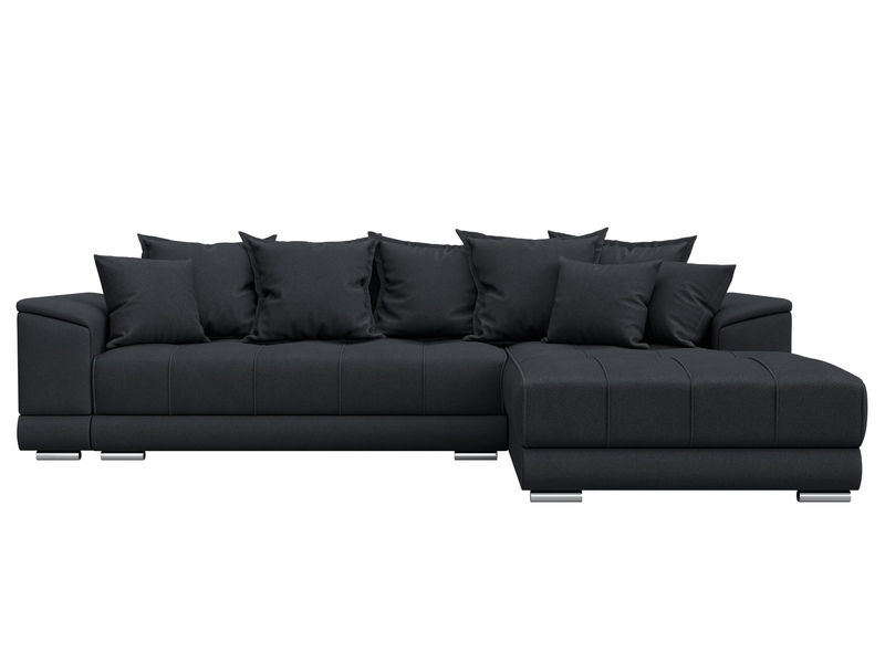 Диван угловой НордСтар правый угол, Замша, JOLY 16 темно-серый