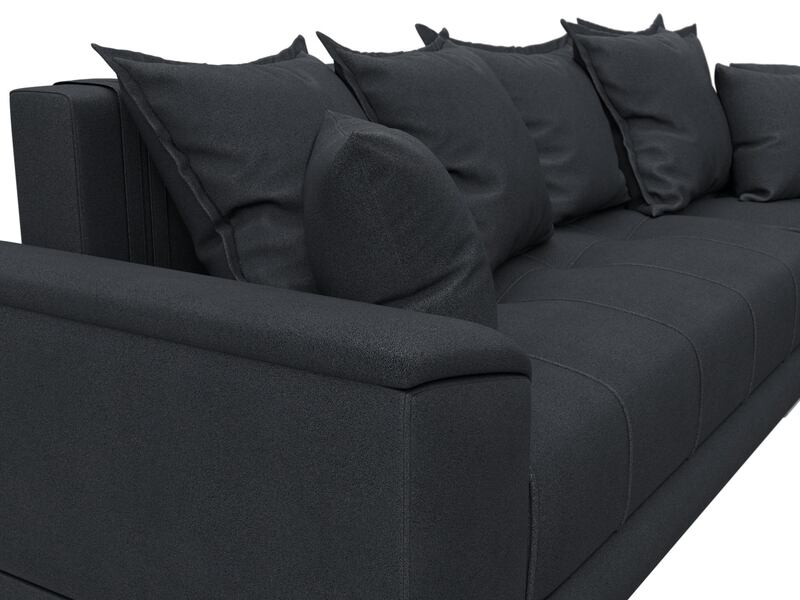 Диван угловой НордСтар правый угол, Замша, JOLY 16 темно-серый