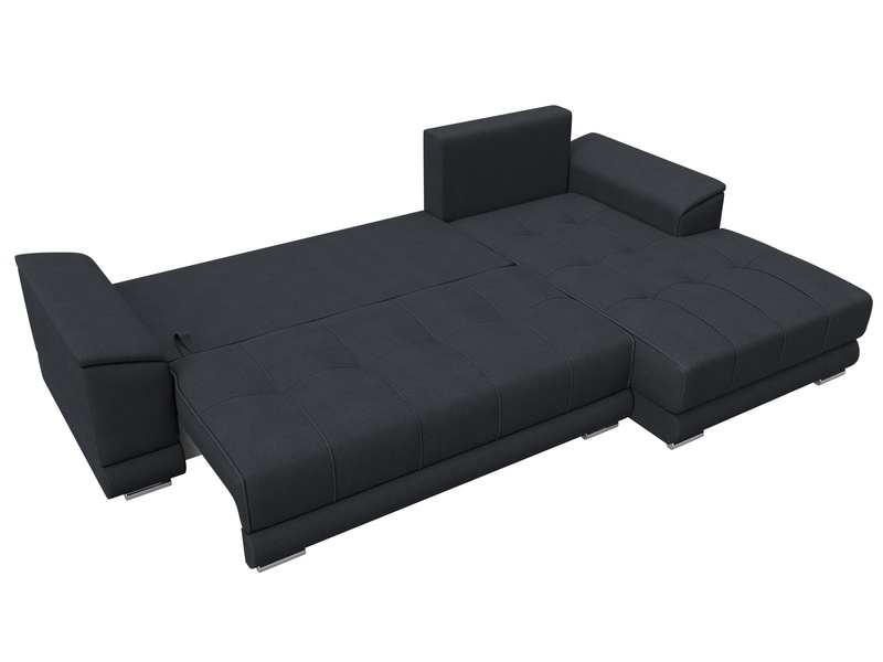 Диван угловой НордСтар правый угол, Замша, JOLY 16 темно-серый