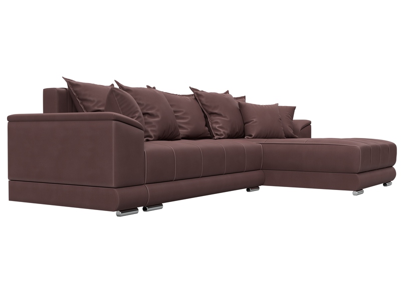 Диван угловой НордСтар правый угол, Замша, JOLY 09 бордовый
