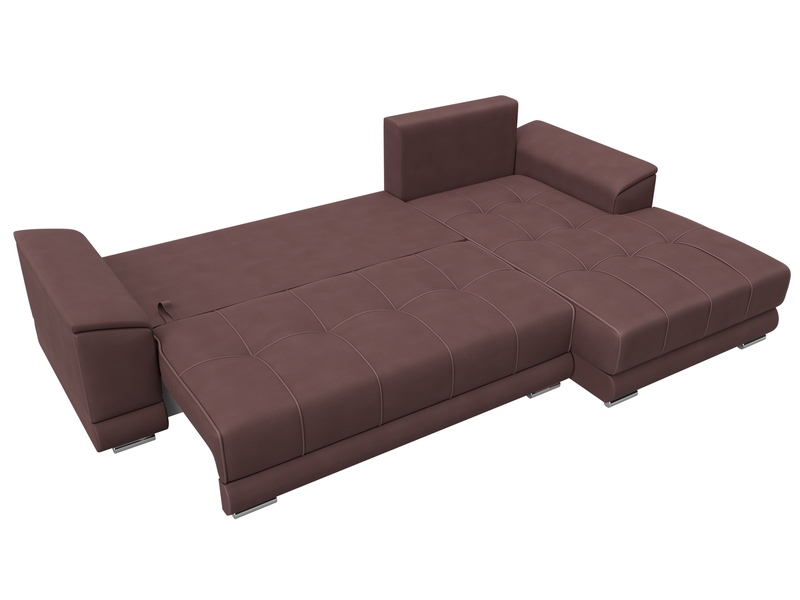 Диван угловой НордСтар правый угол, Замша, JOLY 09 бордовый