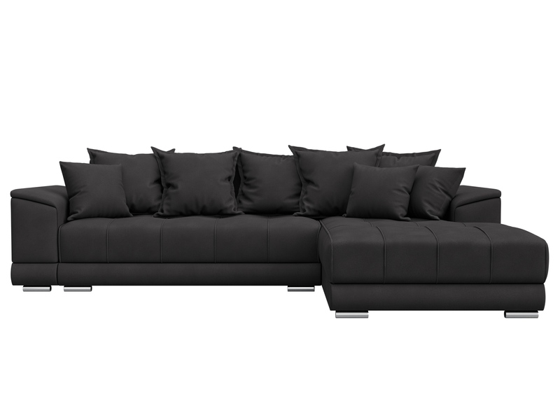 Диван угловой НордСтар правый угол, Замша, JOLY 08 коричневый