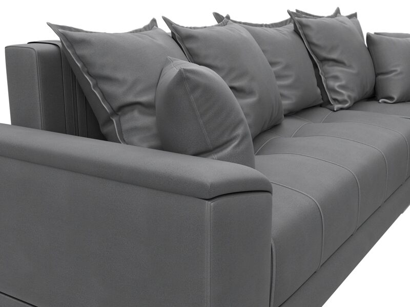 Диван угловой НордСтар правый угол, Замша, JOLY 13 серый